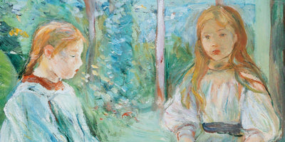 Berthe MORISOT : Jeunes filles à la fenêtre, Affiche originale d'époque signée