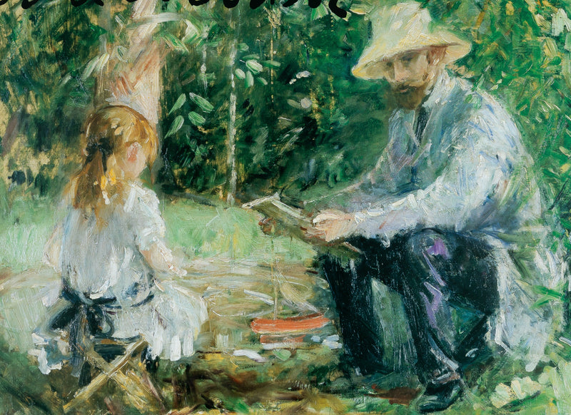 Berthe MORISOT : Eugène Manet et sa fille au jardin, Affiche originale d&