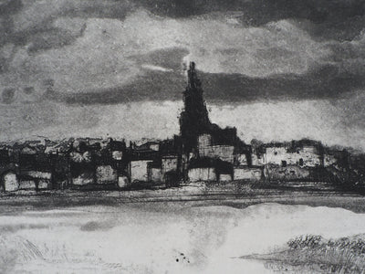 Luc GERBIER : Les marais du Roy, Gravure originale signée