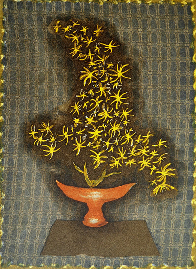 Jacques Joachim Jean RIGAL : Ikebana (Japon, composition florale), Gravure originale signée