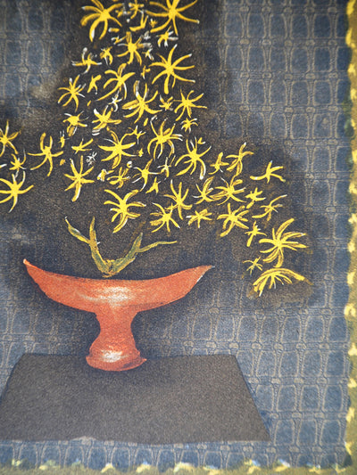 Jacques Joachim Jean RIGAL : Ikebana (Japon, composition florale), Gravure originale signée