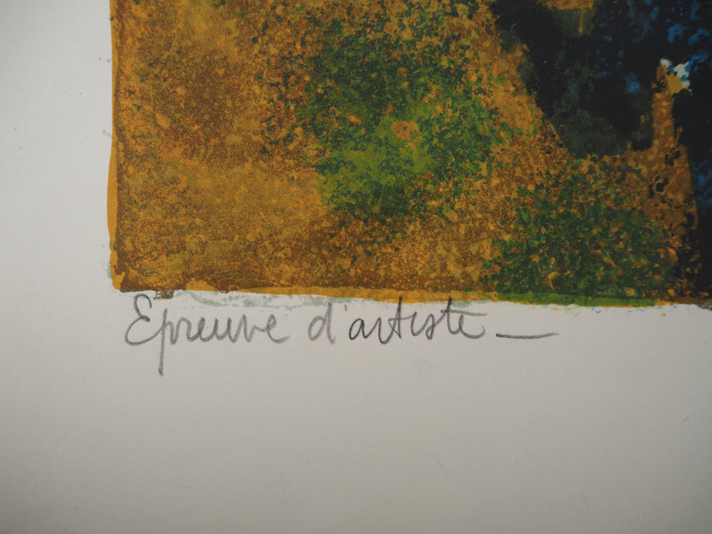 Yves GANNE : Le phare, Lithographie originale signée