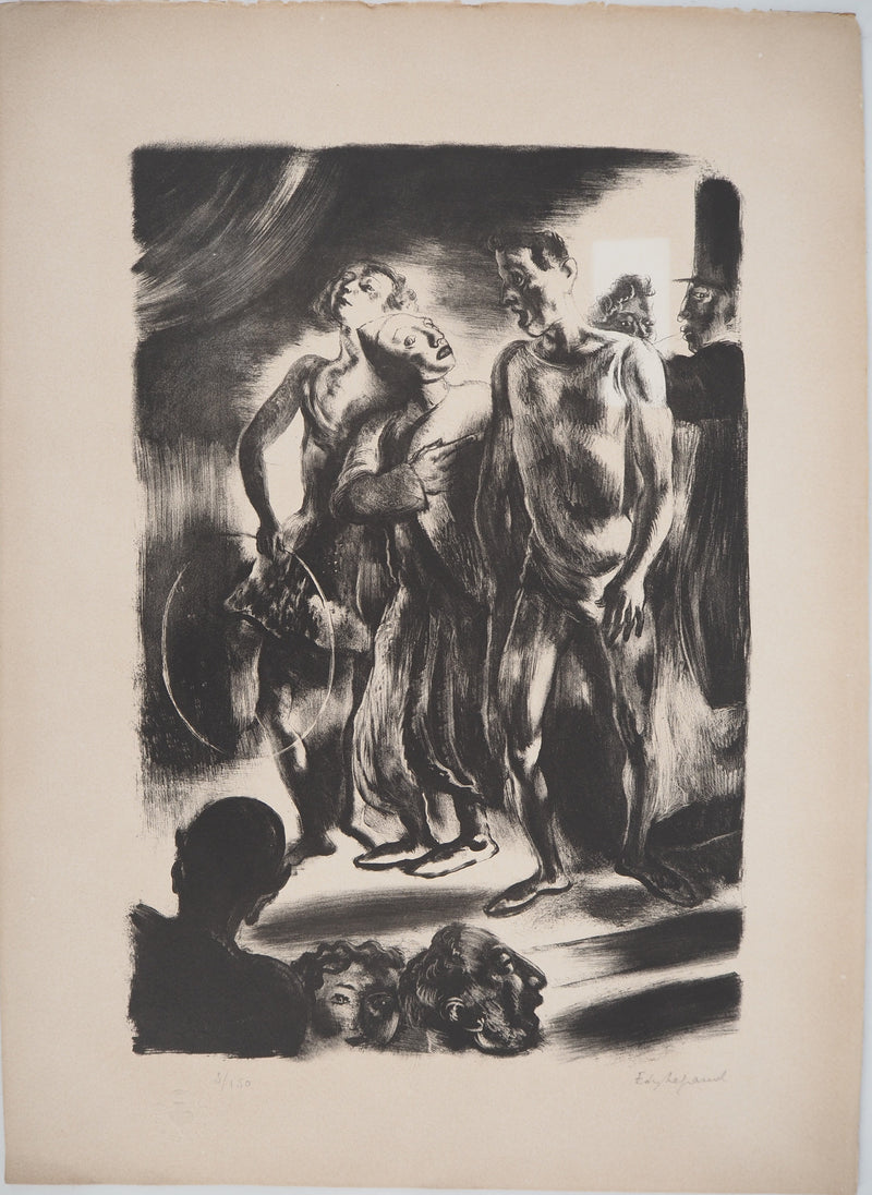 Edy LEGRAND : Le cirque, Lithographie originale signée