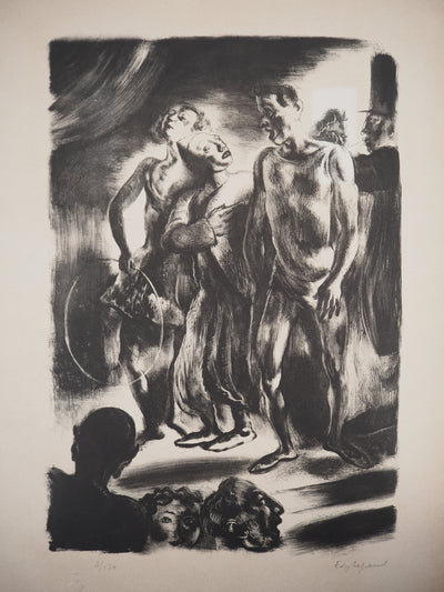 Edy LEGRAND : Le cirque, Lithographie originale signée