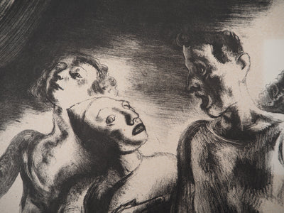 Edy LEGRAND : Le cirque, Lithographie originale signée