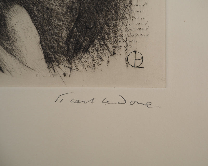 AF Jean PICART LE DOUX, Woman with bare breasts, original signed lithograph