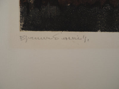 Colette PETTIER: Renaissance, Original signed engraving