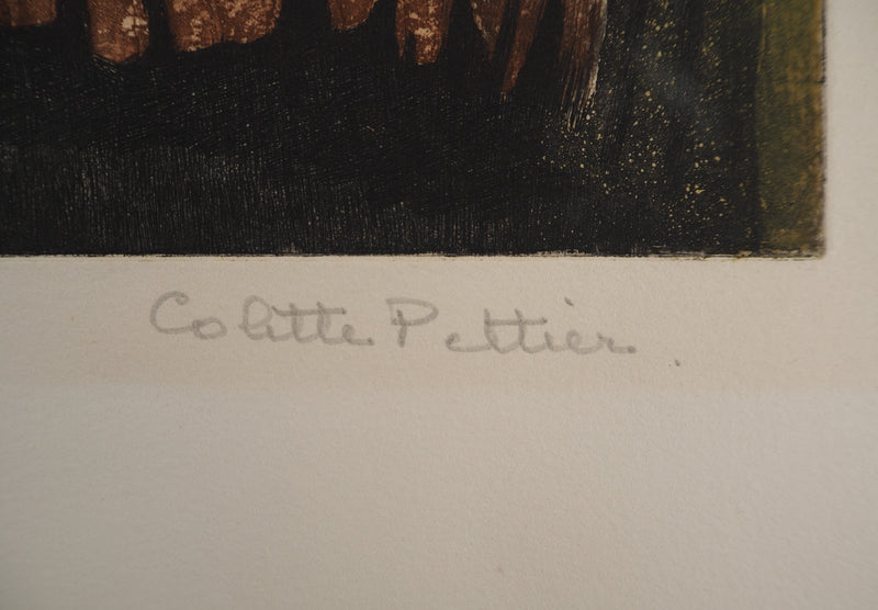 Colette PETTIER: Renaissance, Original signed engraving
