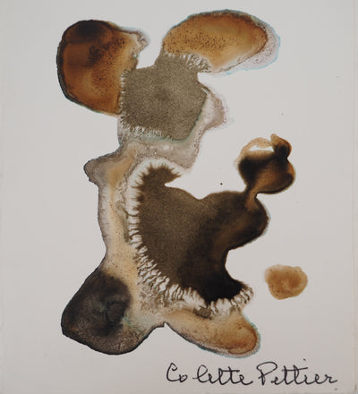Colette PETTIER : Créature des bois, Aquarelle originale signée