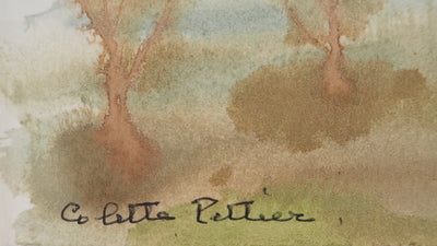 Colette PETTIER : La forêt, Aquarelle originale signée