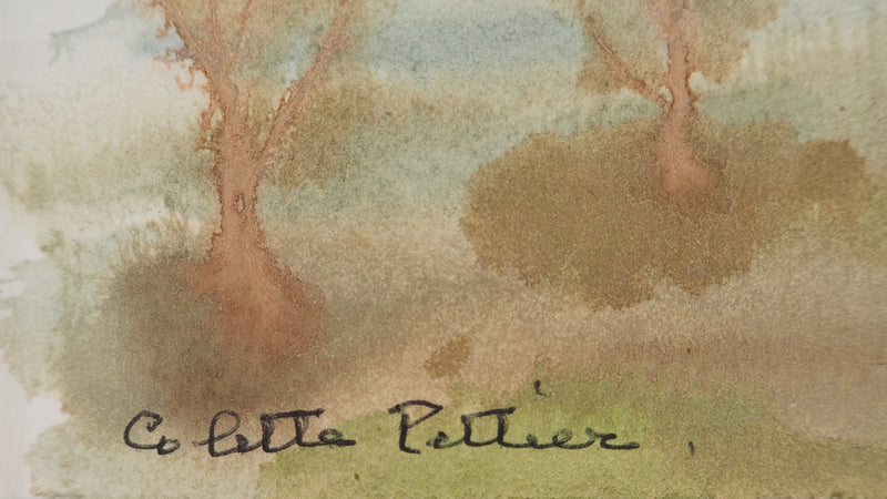 Colette PETTIER : La forêt, Aquarelle originale signée