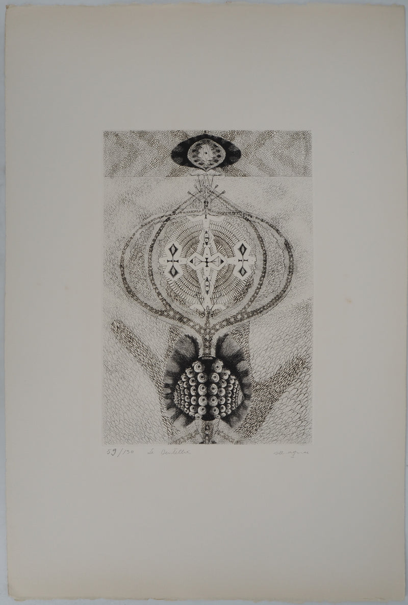 Jean-Marie ALBAGNAC : Le Dentellier, Gravure originale signée