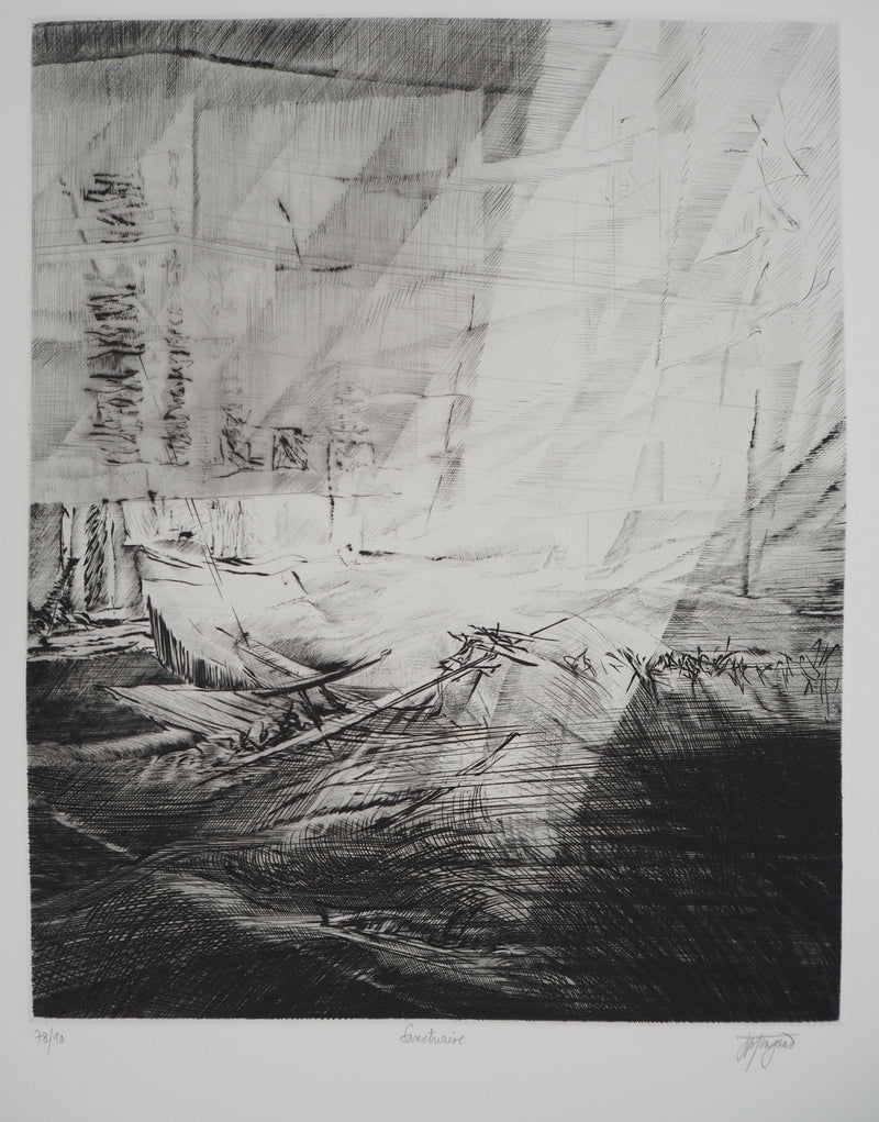 AFFdV Etienne Tingaud, Vermutung, 1983, Original signierter Kupferstich