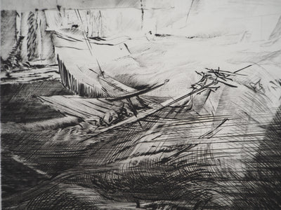 AFFdV Etienne Tingaud, Vermutung, 1983, Original signierter Kupferstich