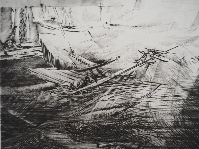 AFFdV Etienne Tingaud, Vermutung, 1983, Original signierter Kupferstich
