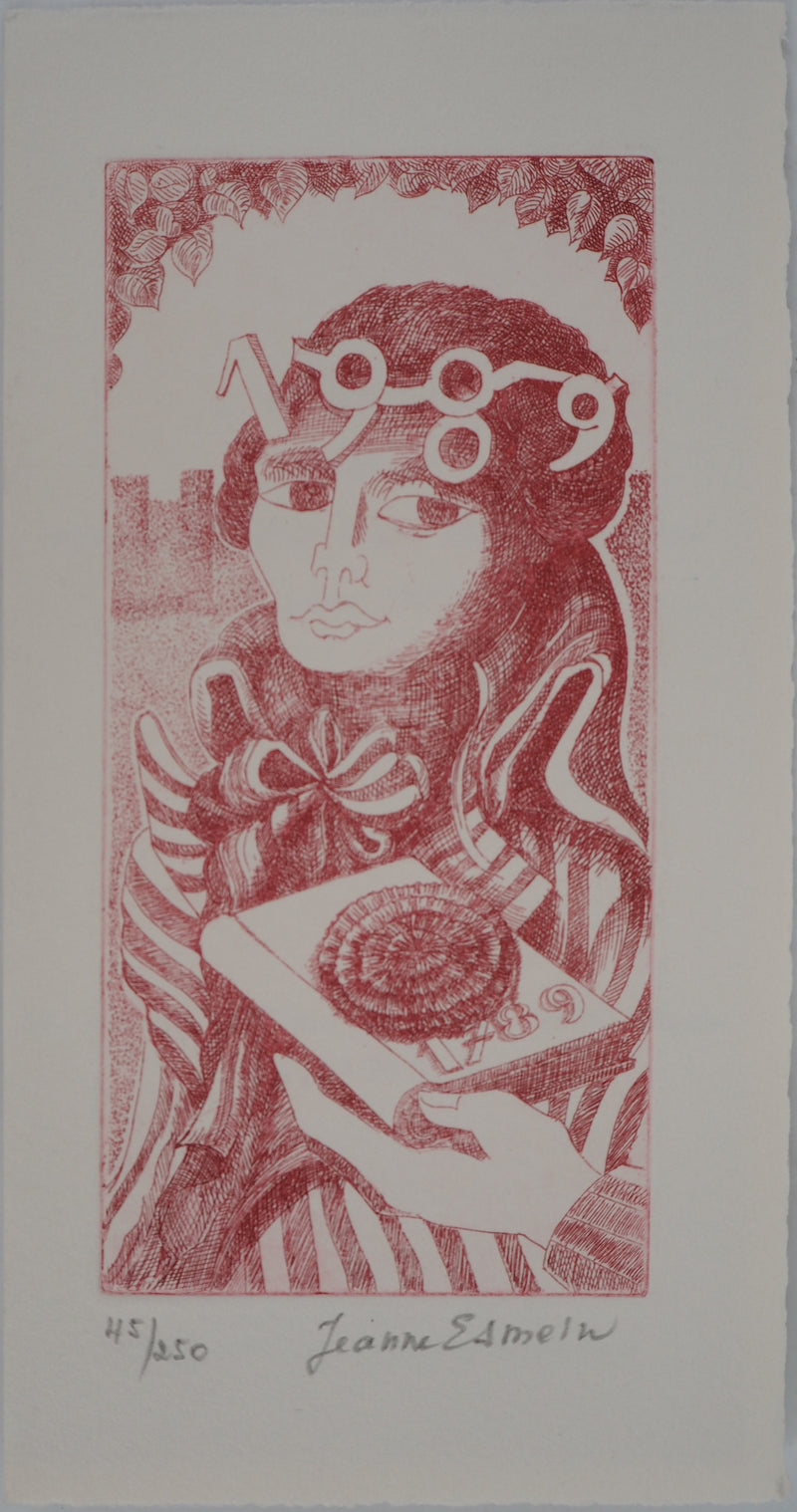 Jeanne ESMEIN: Dawn, Original signed engraving