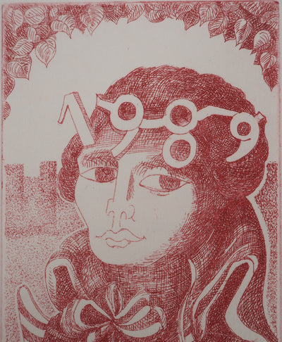 Jeanne ESMEIN: Dawn, Original signed engraving
