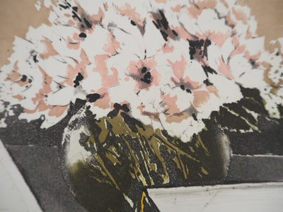 Annapia ANTONINI : Les pivoines, Gravure originale signée