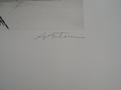 Annapia ANTONINI : Les pivoines, Gravure originale signée