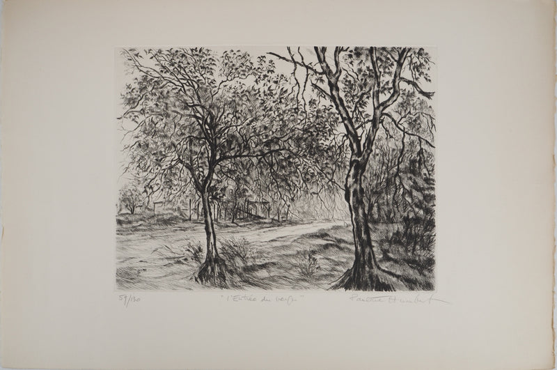 Paulette Humbert: Summer Image, Original signed engraving