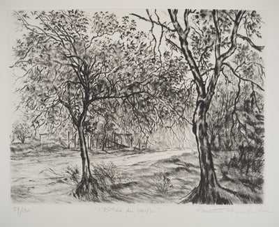 Paulette Humbert: Summer Image, Original signed engraving