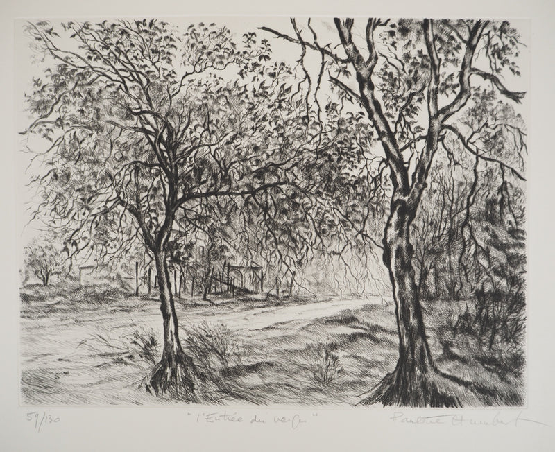 Paulette Humbert: Summer Image, Original signed engraving