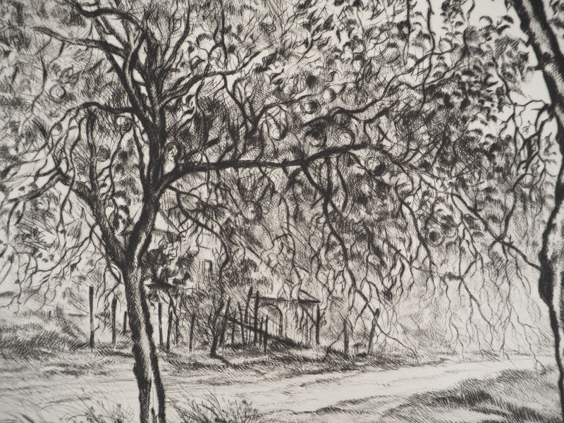 Paulette Humbert: Summer Image, Original signed engraving