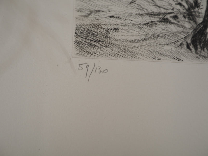 Paulette Humbert: Summer Image, Original signed engraving