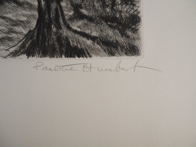 Paulette Humbert: Summer Image, Original signed engraving