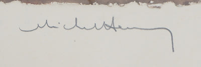 BTIna Michel Henry, Spanien: Gesehen auf Toledo, 1953, Original signierte Aquarellzeichnung
