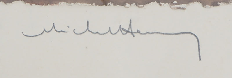 BTIna Michel Henry, Spanien: Gesehen auf Toledo, 1953, Original signierte Aquarellzeichnung