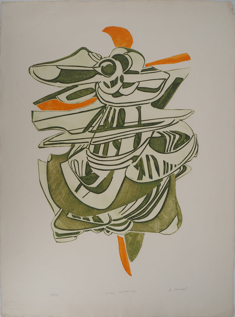 Luce NAVAL : Tortue mécanique, Gravure originale signée