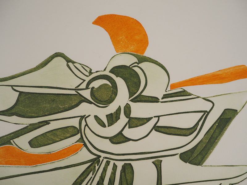 Luce NAVAL : Tortue mécanique, Gravure originale signée