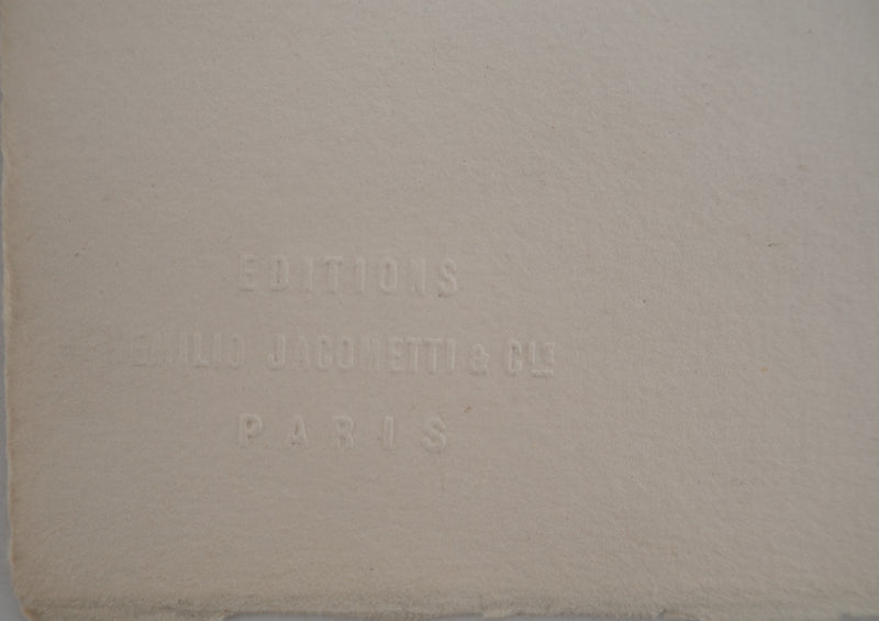 Roland LAFORCADE : Orgnac bleu, Gravure originale signée