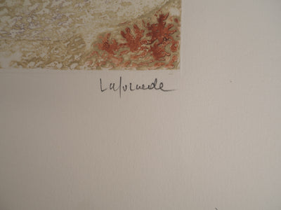 Roland LAFORCADE : La Rhune, Gravure originale signée