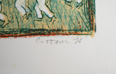 André COTTAVOZ : Combats au Dojo : série de duels, Lithographie originale signée