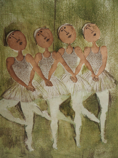Graciela RODO BOULANGER : Le ballet  - Gravure originale signée