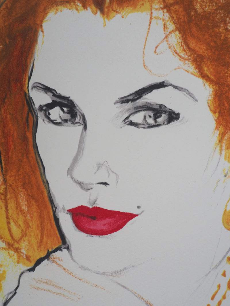 AF René GRUAU: On the terrace, Lithograph signed in pencil