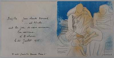 Paul GUIRAMAND : La naissance, Lithographie originale signée