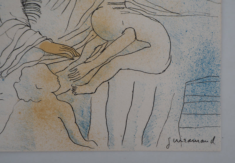 Paul GUIRAMAND : La naissance, Lithographie originale signée