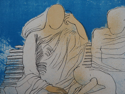 Paul GUIRAMAND : La naissance, Lithographie originale signée