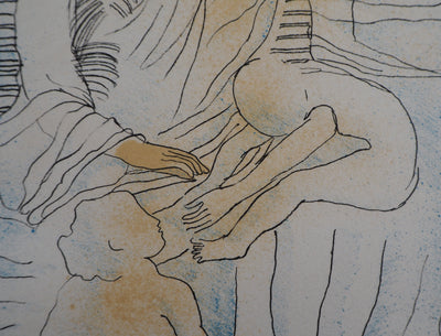 Paul GUIRAMAND : La naissance, Lithographie originale signée