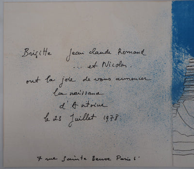 Paul GUIRAMAND : La naissance, Lithographie originale signée