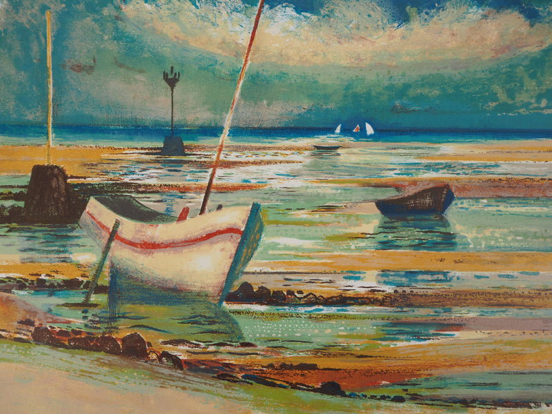 Paul COLLOMB : Air marin, Lithographie originale signée