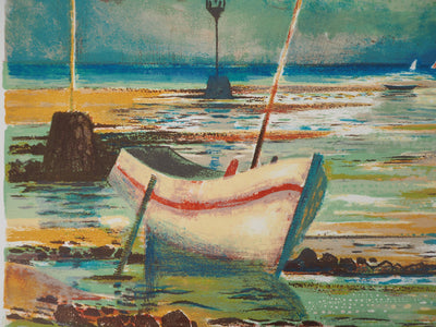 Paul COLLOMB : Air marin, Lithographie originale signée