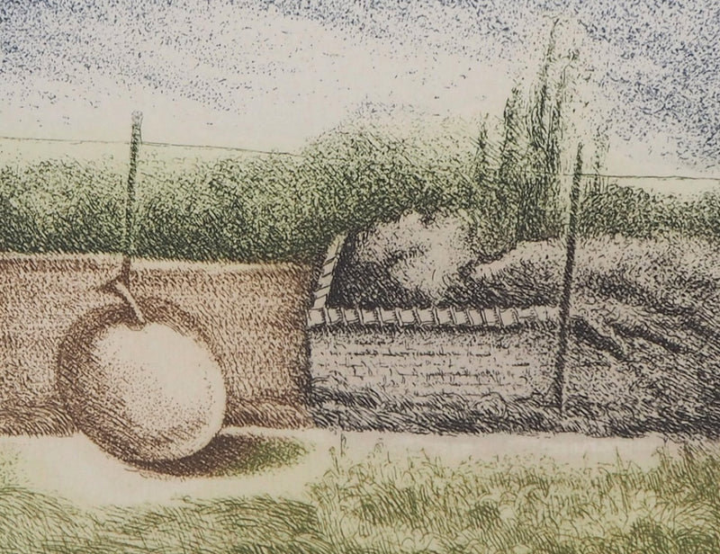 Michel PARADIS : Sur la route, Gravure originale signée