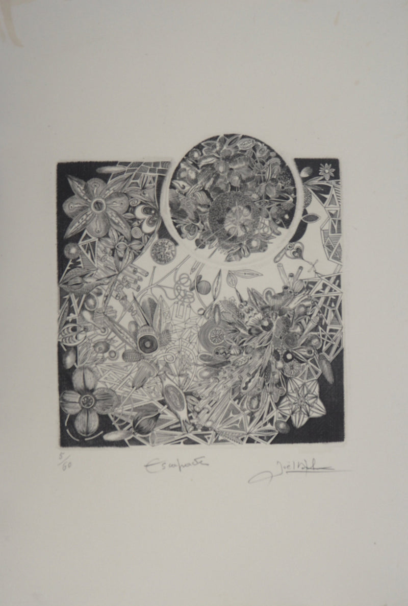 Joêl ROCHE : Escapade, Gravure originale signée