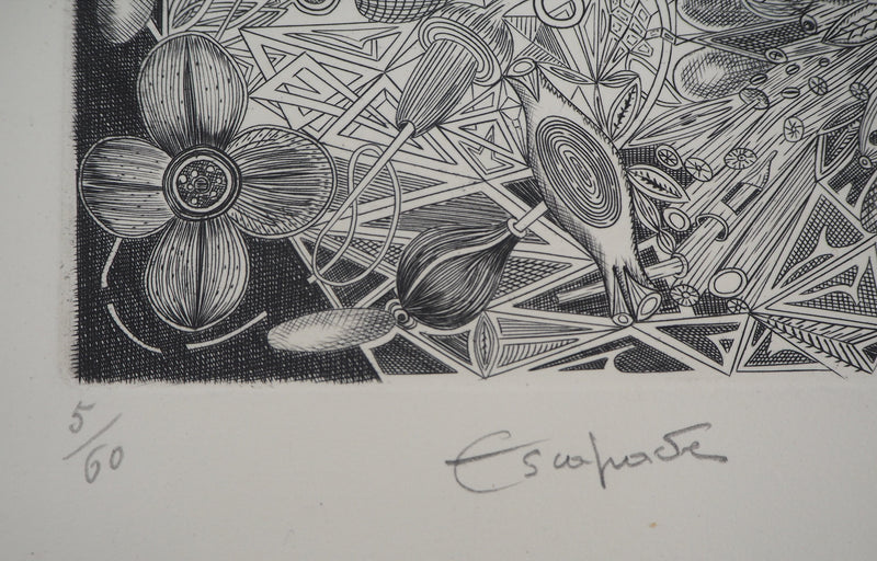Joêl ROCHE : Escapade, Gravure originale signée