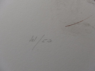 Armand PETITJEAN : Sur l’échelle, Lithographie originale signée