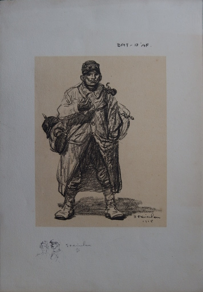 Théophile Alexandre STEINLEN : Soldat, Lithographie originale signée
